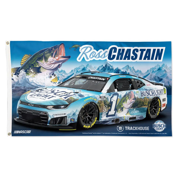 Ross Chastain 2026 Busch Light Fishing Car 3x5 Flag#1 NASCAR