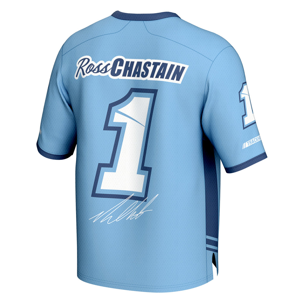 Ross Chastain Busch Light #1 ProSphere Football Jersey Blue NASCAR