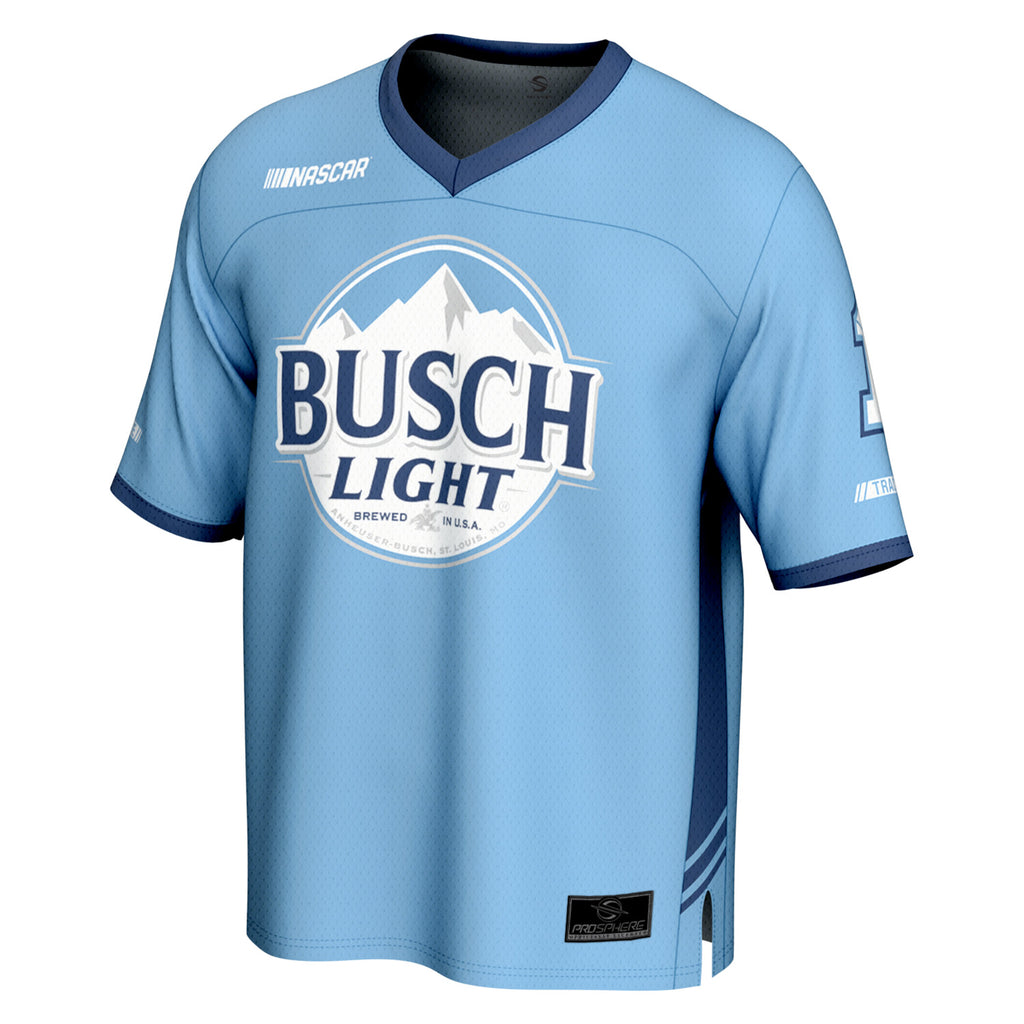 Ross Chastain Busch Light #1 ProSphere Football Jersey Blue NASCAR