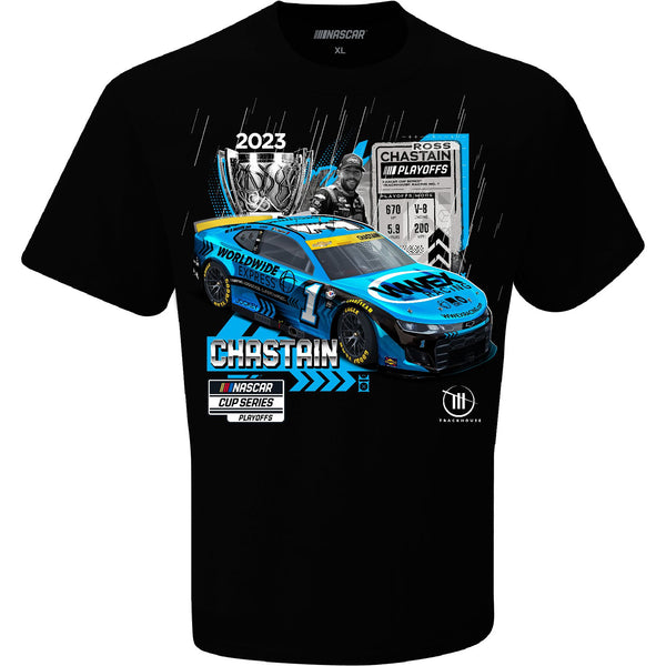 Ross Chastain 2023 NASCAR Cup Series Playoffs T-Shirt Black #1