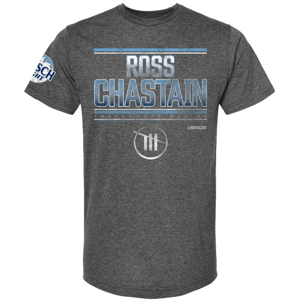 Ross Chastain 2024 Busch Light #1 Pole Sitter T-Shirt Gray NASCAR