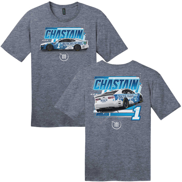 Ross Chastain 2024 Busch Light Pit Stop Car T-Shirt Blue #1 NASCAR