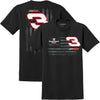 RCR 2025 #3 Flag Black 2-Spot T-Shirt NASCAR Dale Earnhardt
