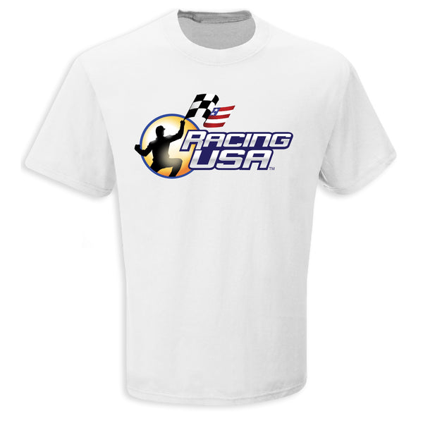 RacingUSA Logo Brand Short Sleeve T-Shirt White