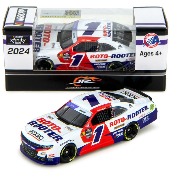 Sam Mayer Roto-Rooter 1:64 Standard 2024 Diecast Car #1 NASCAR