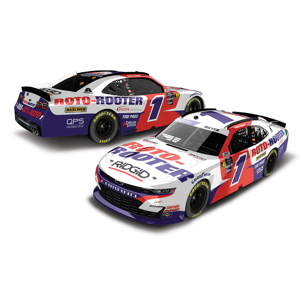 Sam Mayer Roto-Rooter 1:64 Standard 2024 Diecast Car #1 NASCAR