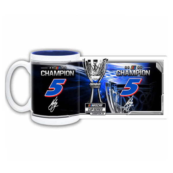 Kyle Larson 2025 NASCAR Cup Series Champion Coffee Mug 15oz With Color Interior