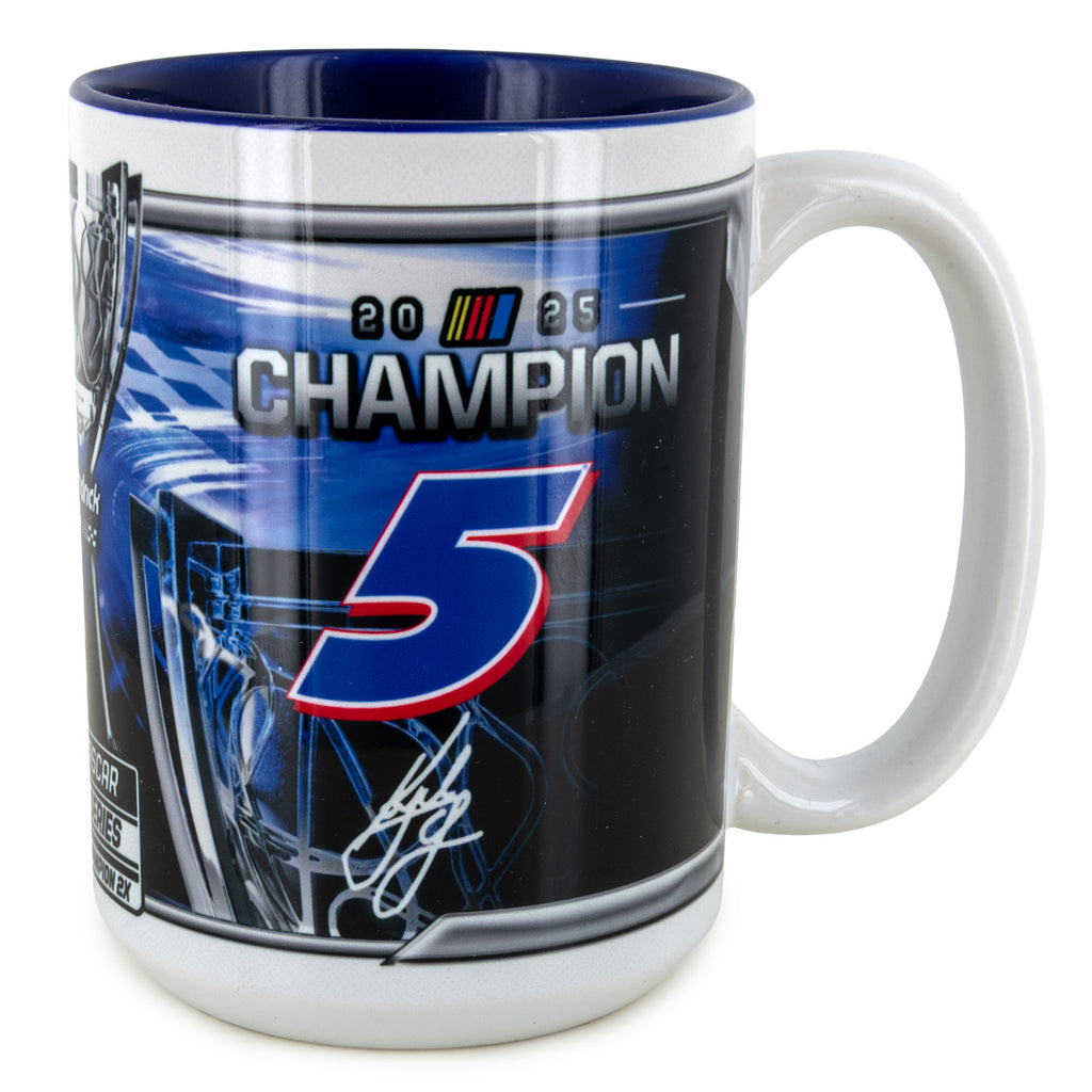 Kyle Larson 2025 NASCAR Cup Series Champion Coffee Mug 15oz With Color Interior