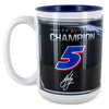 Kyle Larson 2025 NASCAR Cup Series Champion Coffee Mug 15oz With Color Interior