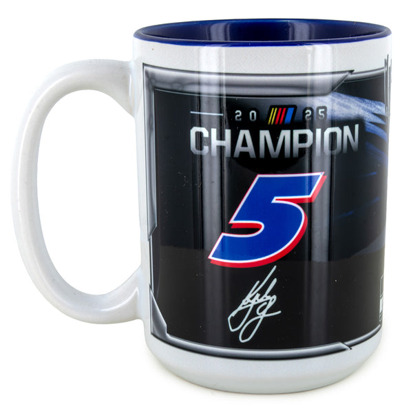 Kyle Larson 2025 NASCAR Cup Series Champion Coffee Mug 15oz With Color Interior
