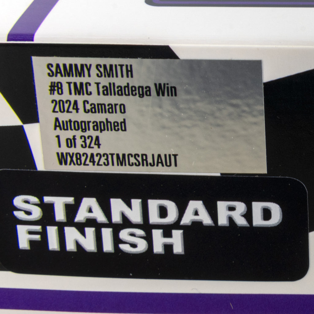 Sammy Smith Autographed Talladega Race Win 1:24 Standard 2024 Diecast Car Hand Signed #8 NASCAR