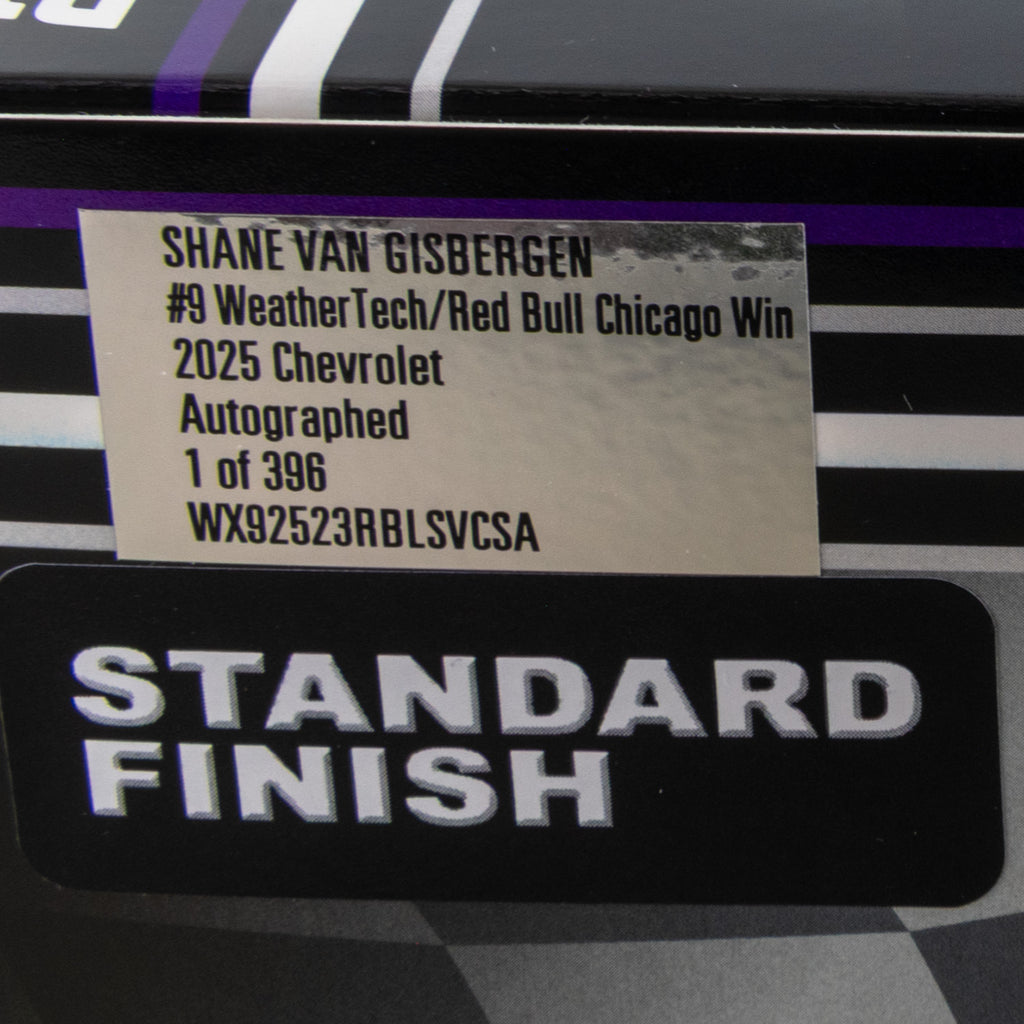 Shane van Gisbergen Autographed Chicago Street Course Xfinity Series Race Win 1:24 Standard 2025 Diecast Car