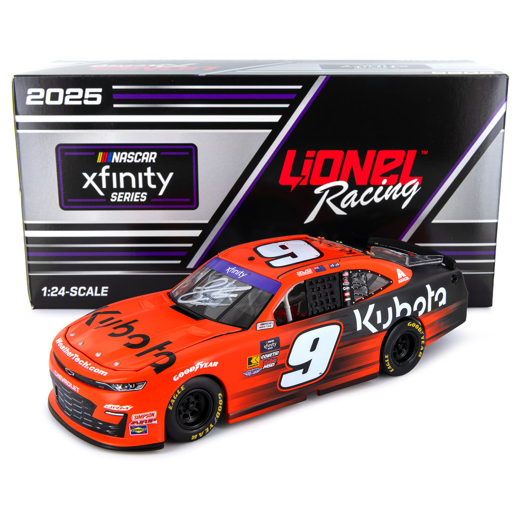 Shane van Gisbergen Autographed Kubota Xfinity Series 1:24 Standard 2025 Diecast Car #9 NASCAR
