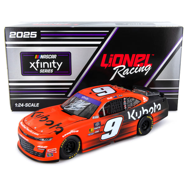 Shane van Gisbergen Autographed Kubota Xfinity Series 1:24 Standard 2025 Diecast Car #9 NASCAR