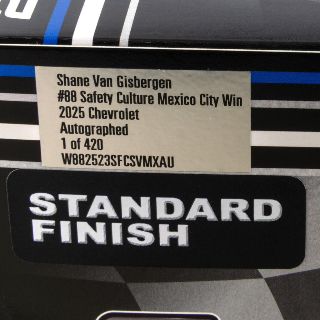 Shane van Gisbergen Autographed Mexico City Race Win 1:24 Standard 2025 Diecast Car