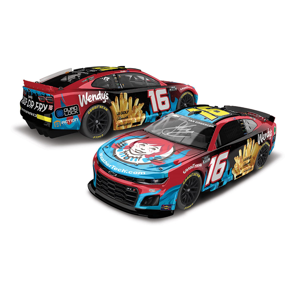 Shane van Gisbergen Autographed Wendy's Fries 1:24 Standard 2024 Diecast Car #16 NASCAR