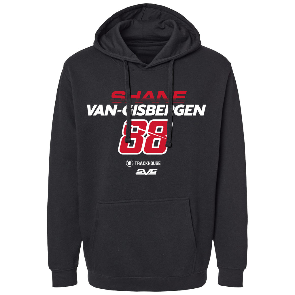 Shane van Gisbergen 2025 Name & Number #88 Hoodie Outerwear Sweatshirt Black NASCAR