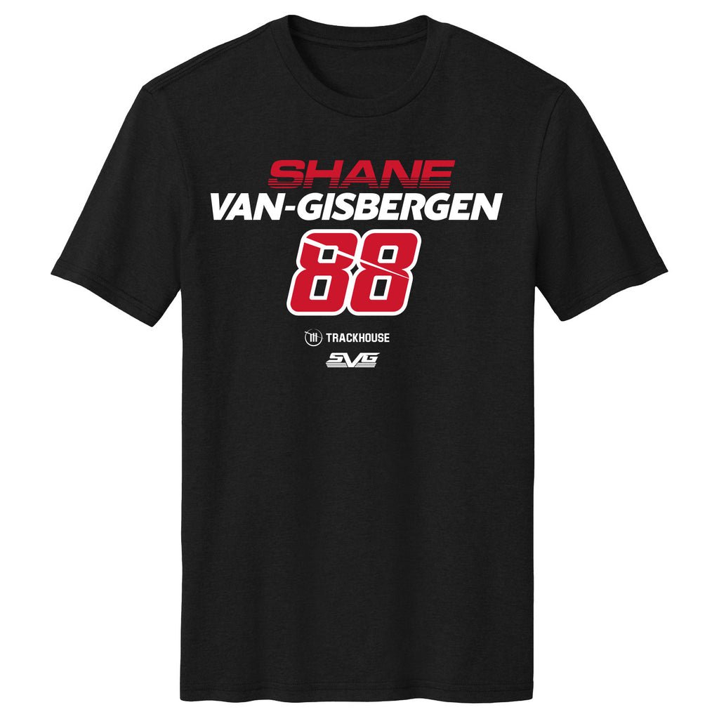 Shane van Gisbergen 2025 Name & Number 1-Spot T-Shirt Black #88 NASCAR