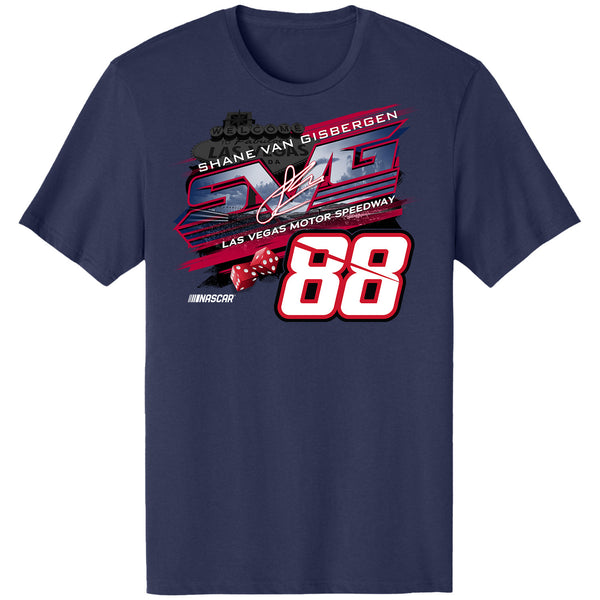 Shane van Gisbergen 2025 Red Bull Trackhouse #88 Las Vegas Pit Road Car 2-Spot T-Shirt NASCAR