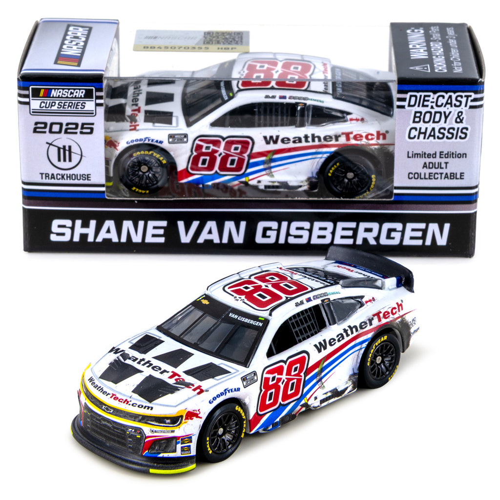 Shane van Gisbergen Watkins Glen Race Win 1:64 Standard 2025 Diecast Chassis Car #88 WeatherTech NASCAR
