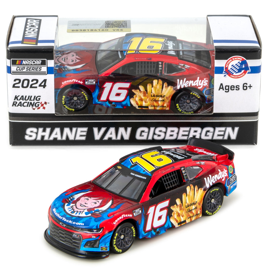 Shane van Gisbergen Wendy's Fries 1:64 Standard 2024 Diecast Car #16 NASCAR