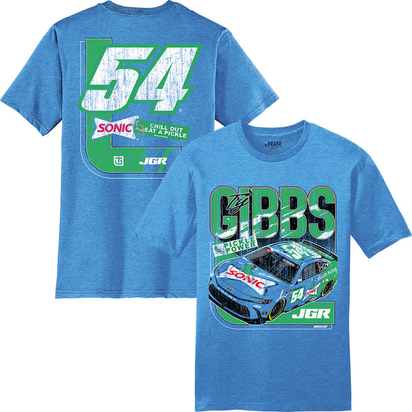 Ty Gibbs 2025 Sonic / Grillo's Pickles Car 2-Spot T-Shirt Blue #54 NASCAR