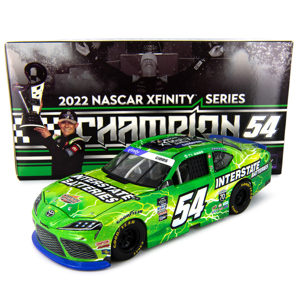 Ty Gibbs NASCAR Xfinity Series Champion 1:24 Standard 2022 Diecast Car #54 NASCAR Interstate