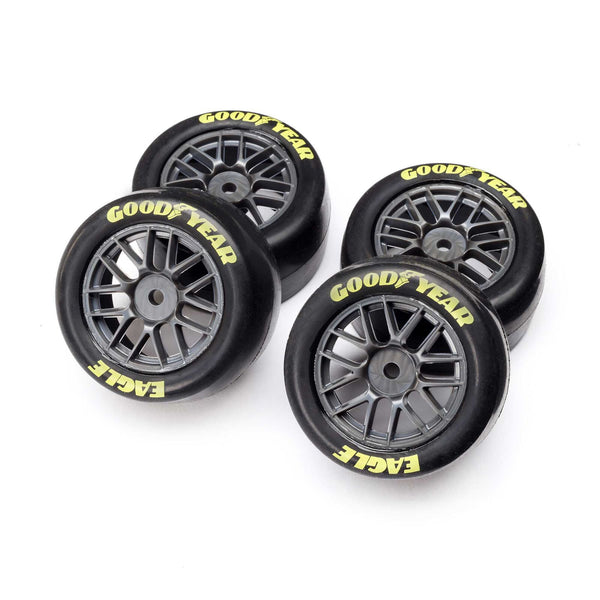 Replacement Losi NASCAR Goodyear Eagle RC Car Pre-Mounted Medium Tires - Set of 4