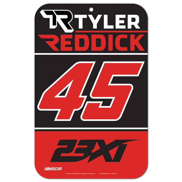 Tyler Reddick 2024 Car Number #45 11x17 Plastic Sign NASCAR