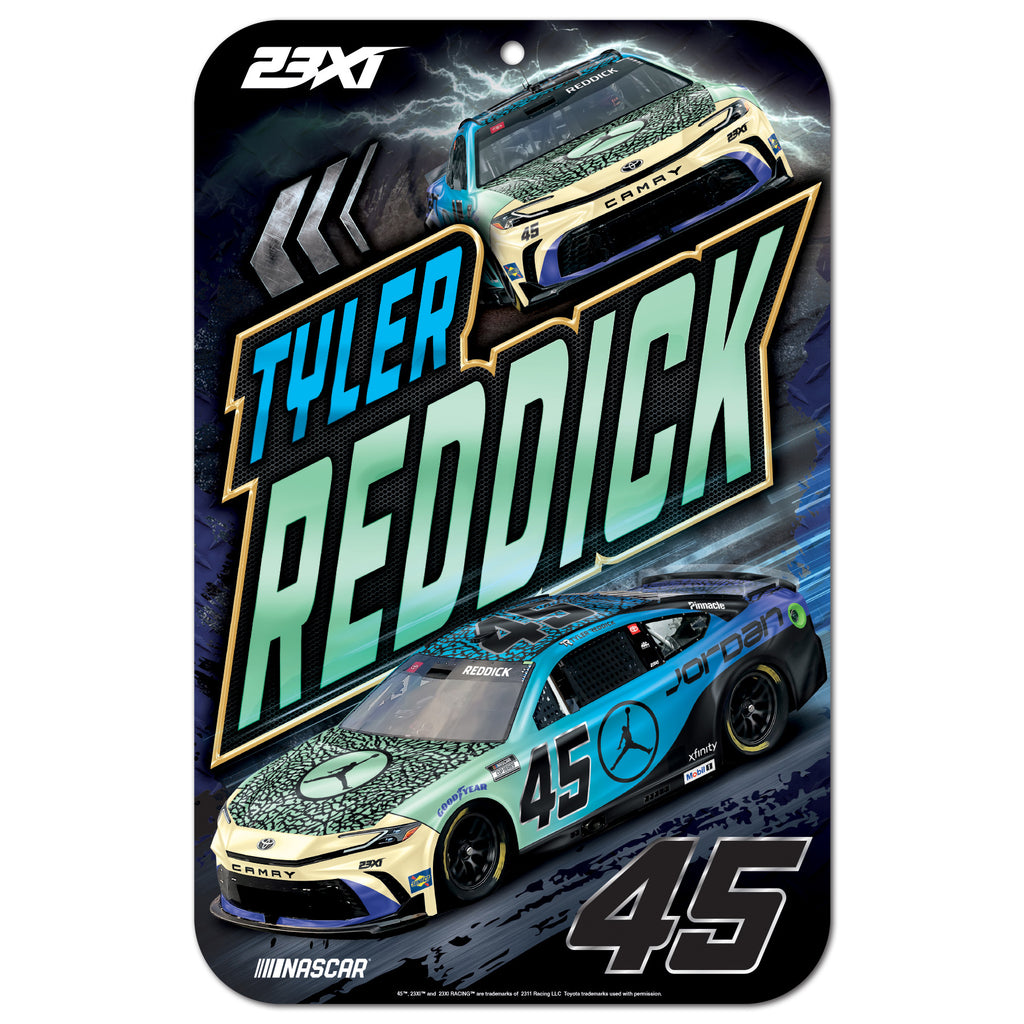 Tyler Reddick 2025 Jordan Brand #45 11x17 Plastic Sign NASCAR