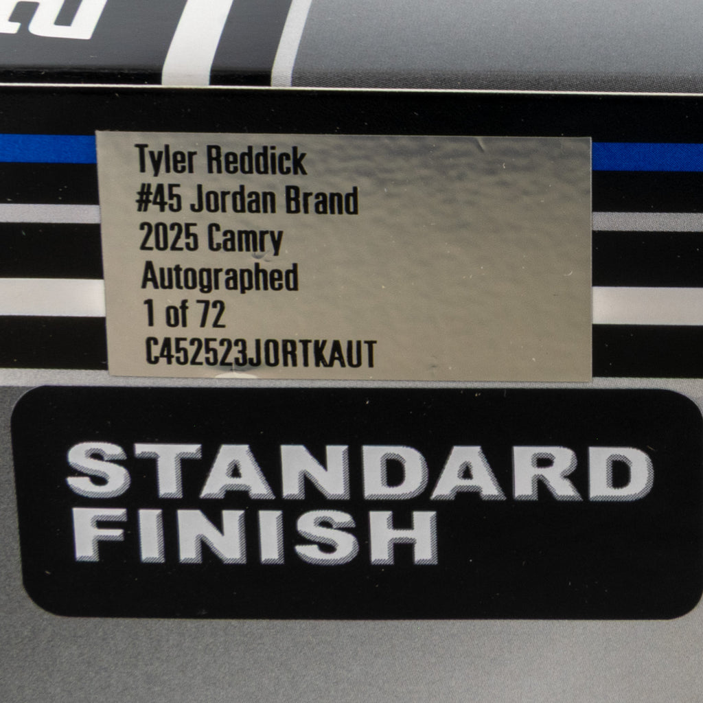 Tyler Reddick Autographed Jordan Brand "Banned" 1:24 Standard 2025 Diecast Car #45 NASCAR