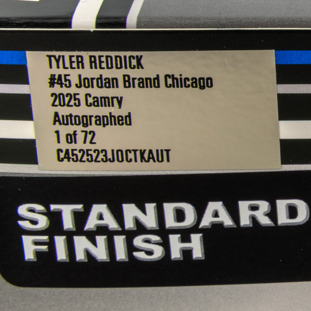 Tyler Reddick Autographed Jordan Brand Chicago "Shattered" 1:24 Standard 2025 Diecast Car #45 NASCAR