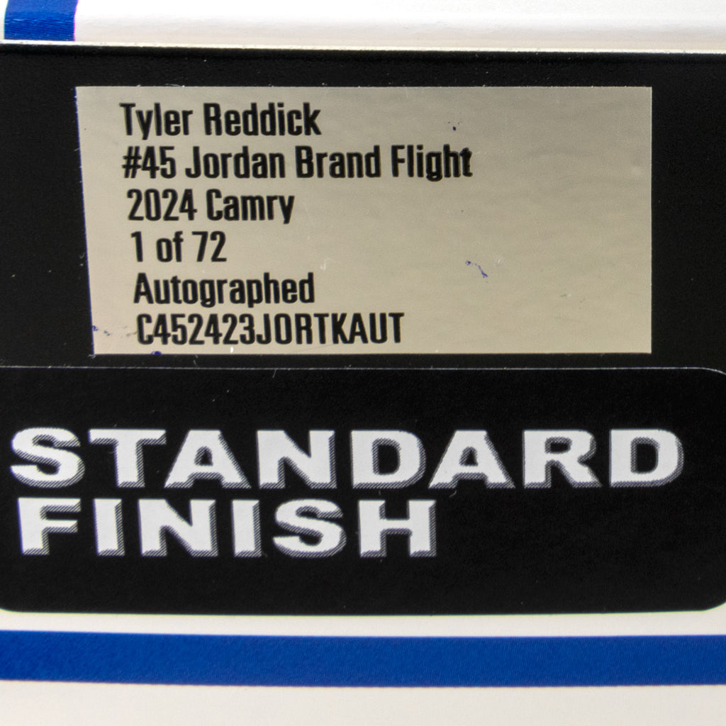 Tyler Reddick Autographed Jordan Brand Flight 1:24 Standard 2024 Diecast Car #45 NASCAR