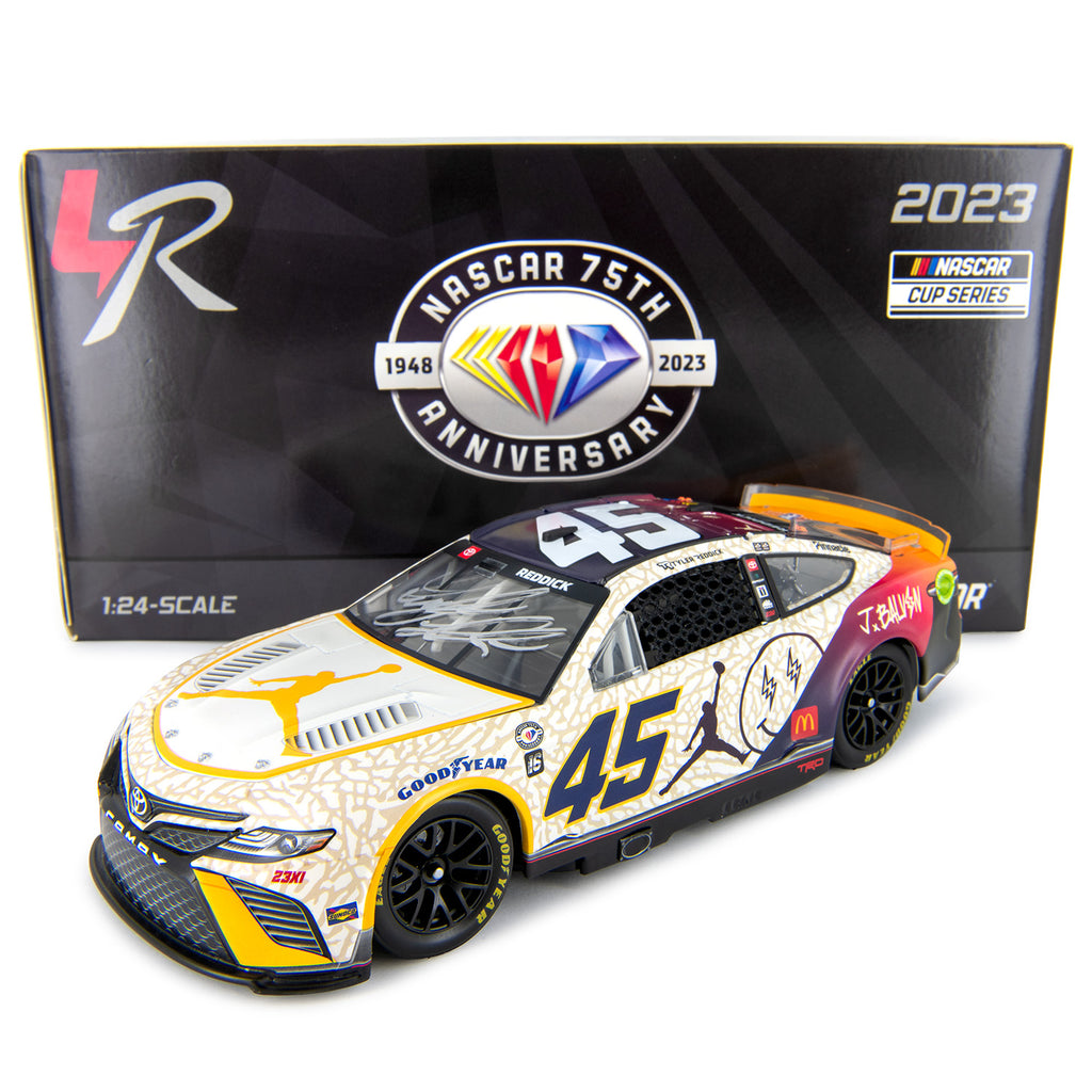 Tyler Reddick Autographed Jordan Brand Medellin Sunset 1:24 Standard 2023 Diecast Car #45 NASCAR