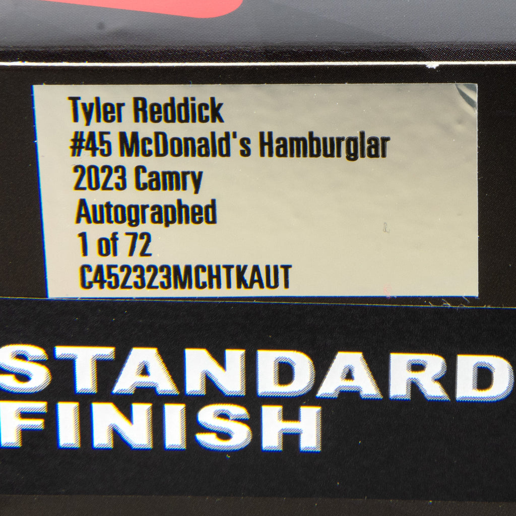 Tyler Reddick Autographed McDonald's Hamburglar 1:24 Standard 2023 Diecast Car #45 NASCAR