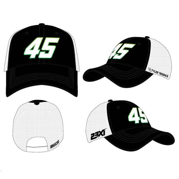 Tyler Reddick Exclusive Car Number 45 Mesh NASCAR Hat Black/White