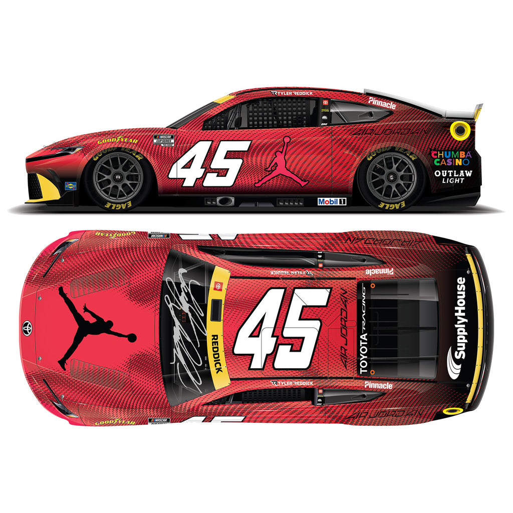 Tyler Reddick Autographed Jordan Brand Red 1:24 Standard 2026 Diecast Car #45 NASCAR