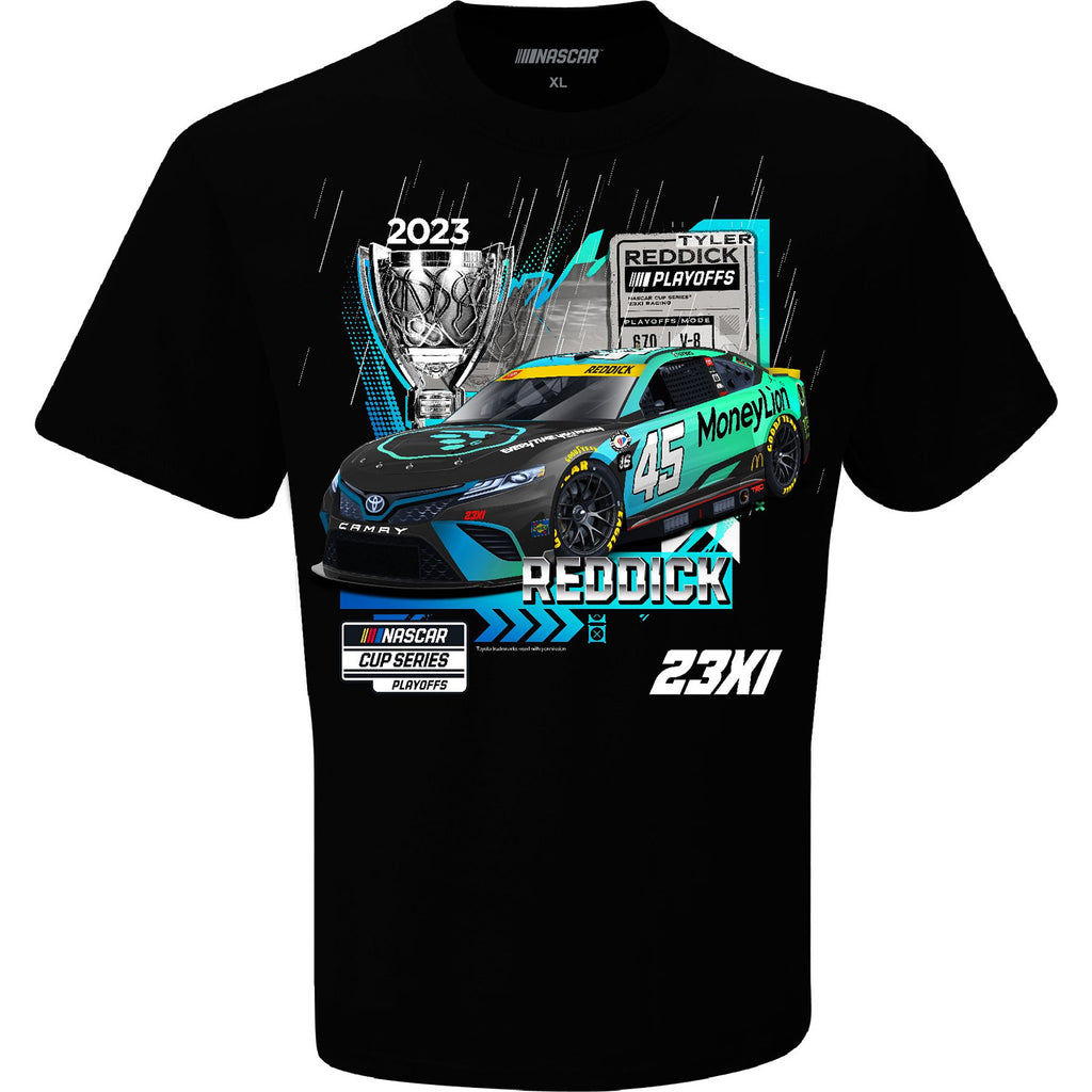 Tyler Reddick 2023 NASCAR Cup Series Playoffs T-Shirt Black #45 NASCAR