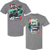 Tyler Reddick 2023 MoneyLion Pit Stop T-Shirt Gray #45 NASCAR