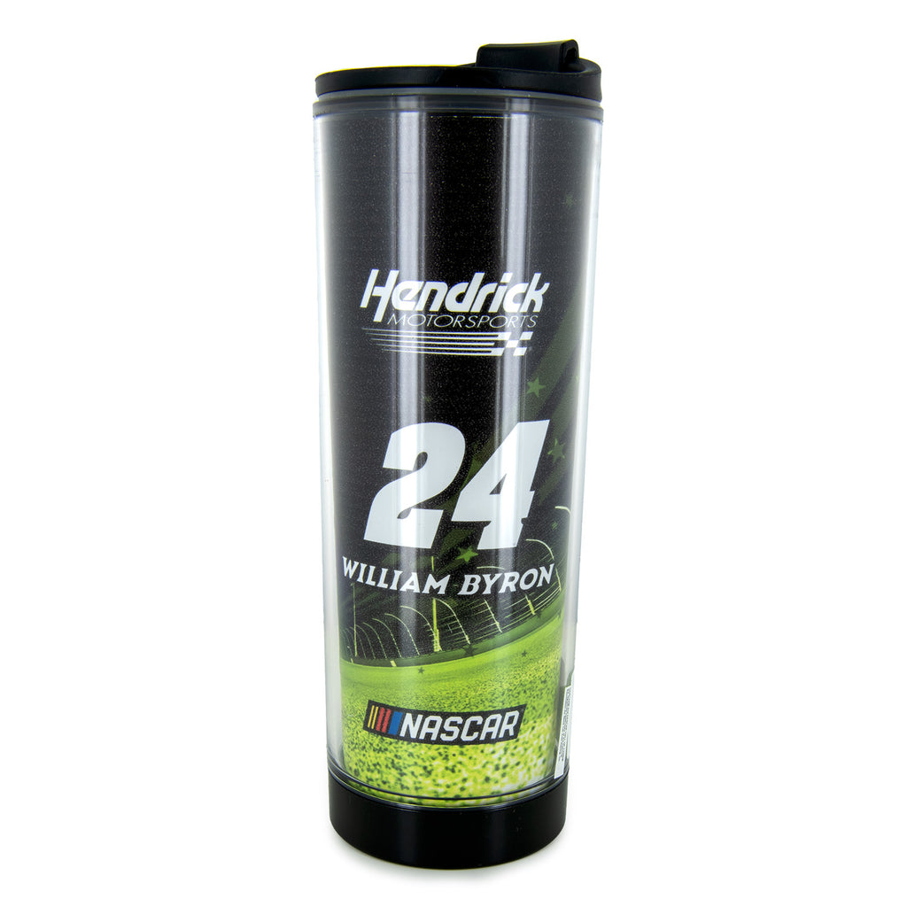 William Byron 2024 Plastic 14oz Tumbler Travel Mug #24 Raptor NASCAR