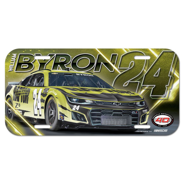 William Byron 2024 Raptor Plastic Car License Plate #24 NASCAR