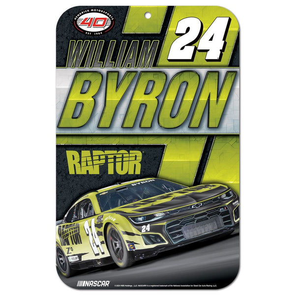 William Byron 2024 Raptor #24 11x17 Plastic Sign NASCAR