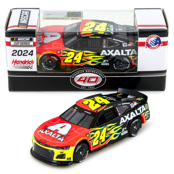 William Byron Darlington Throwback to Jeff Gordon’s Firestorm Paint Scheme 1:64 Standard 2024 Diecast Car Axalta #24 NASCAR