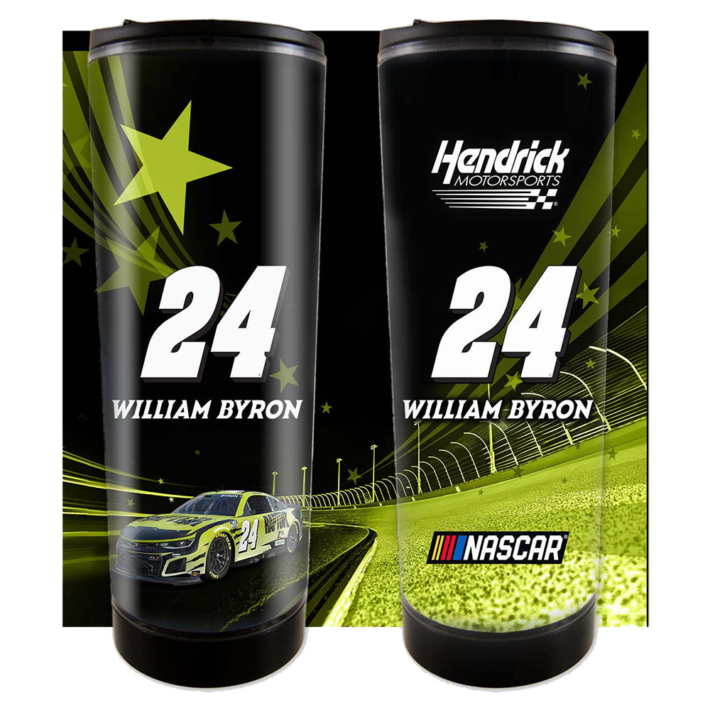 William Byron 2024 Plastic 14oz Tumbler Travel Mug #24 Raptor NASCAR