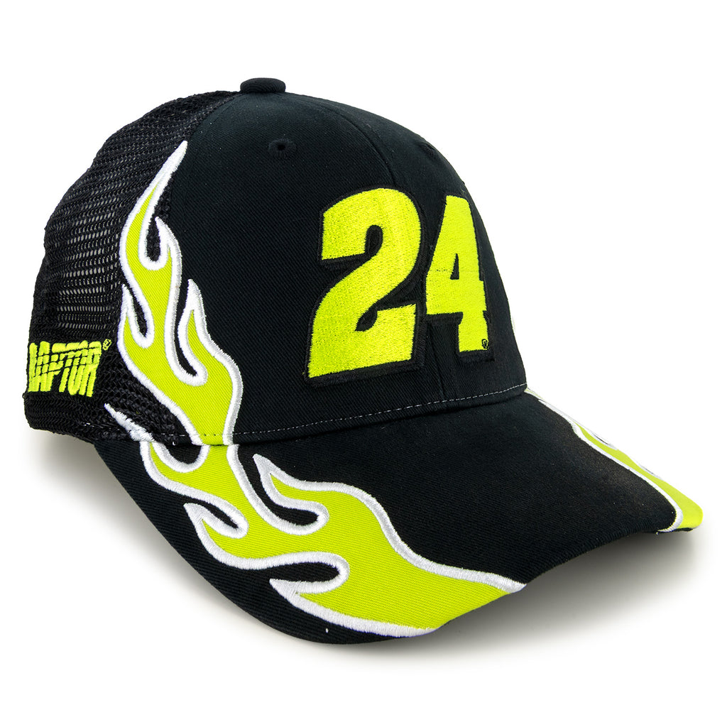 William Byron 2025 Flame #24 Mesh Hat Black NASCAR