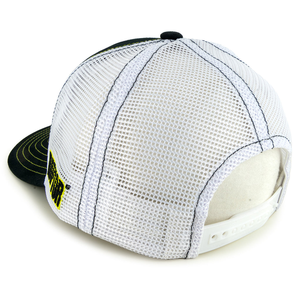 William Byron 2025 Striped #24 Mesh Hat Black/White NASCAR