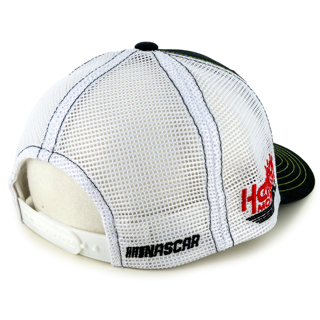 William Byron 2025 Striped #24 Mesh Hat Black/White NASCAR