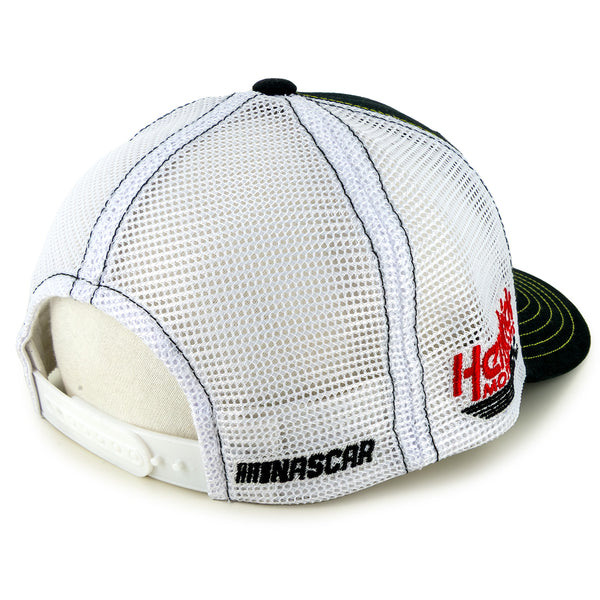 William Byron 2025 Striped #24 Mesh Hat Black/White NASCAR
