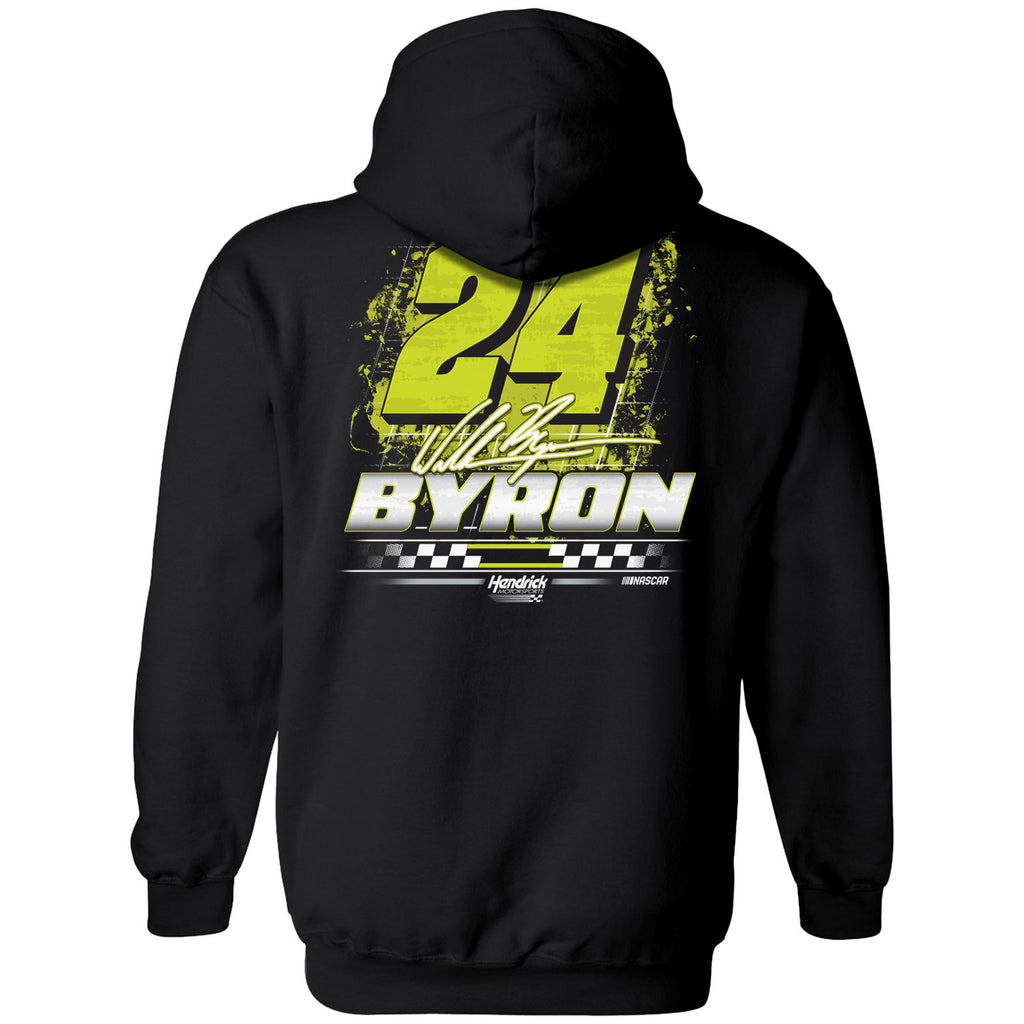 William Byron 2025 Raptor 2-Spot Hoodie Outerwear Sweatshirt Black #24 NASCAR