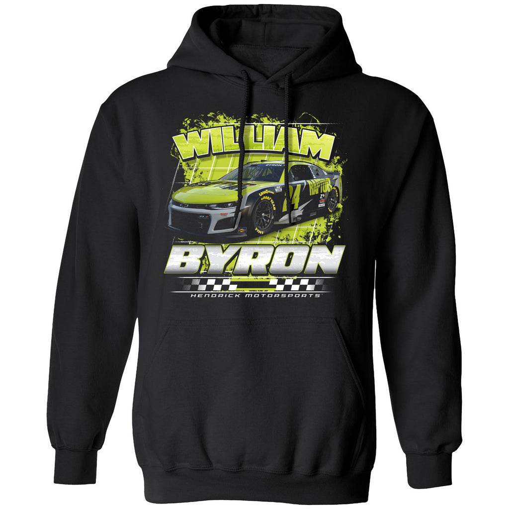 William Byron 2025 Raptor 2-Spot Hoodie Outerwear Sweatshirt Black #24 NASCAR